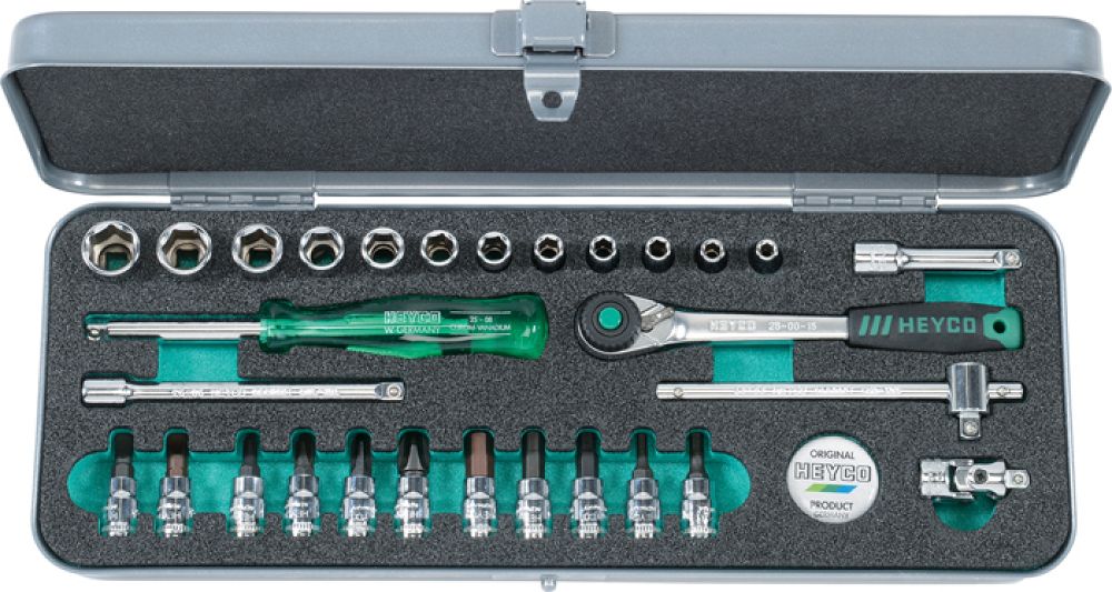 Socket Set, 23 pcs., 1/2"