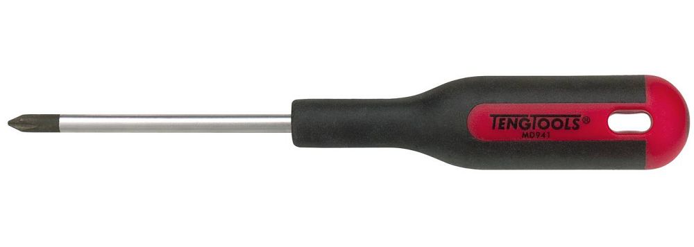 Screwdriver Cross heads with hexagonal blade for tightening with a spanner Teng Tools 