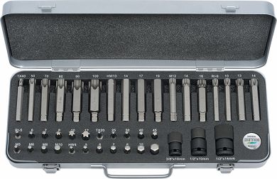 IMPACT-Tool set for operation with compressed air, 45 pcs.