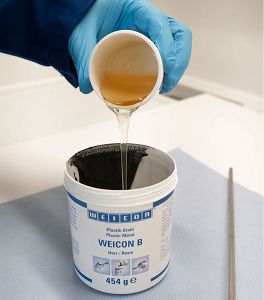 WEICON B steel-filled epoxy resin system for repairs and moulding